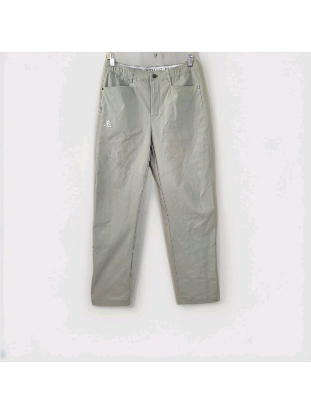 Kailas 9a Rock Climbing Pants 30 Sage Green Hiking StretchTapered Roll Up Hem